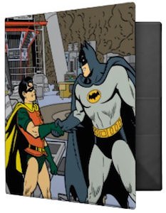 Fun school binder with Batman and Robin