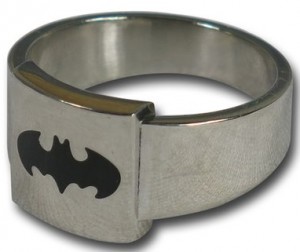 Batman Black Square Symbol Ring