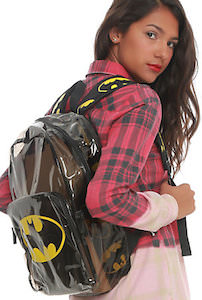 Clear Batman Logo Backpack