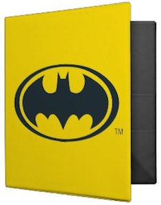 Yellow Batman Logo Binder