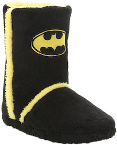 Black Batman Logo Slipper Boots