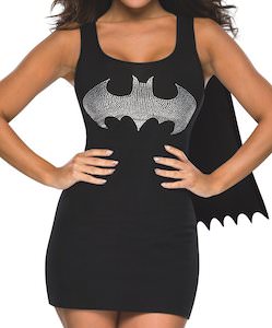 Batman Women's Tank Top Style Dress with rhinestone logo
