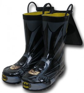 Kids Batman Rain Boots With Capes
