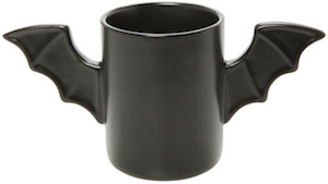 Black bat wings coffee mug