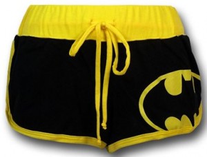 Batman Yellow Trim Short Shorts