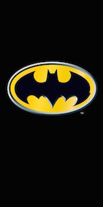 Black Batman Logo Beach Towel