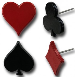Harley Quinn Playing Card Suits Earring Set
