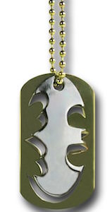 Batman Symbol Dog Tag Necklace