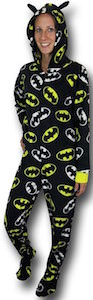 Women's Onesie Pajama With Batman Logo's