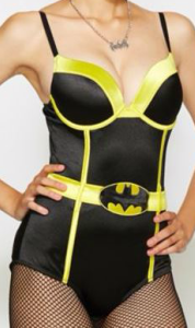 Batman Black And Yellow Women's Satin Bodysuit
