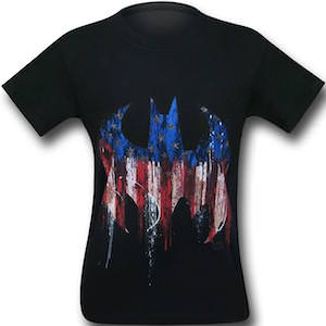 American Flag Batman Logo T-Shirt