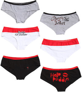 Set Of 3 Harley Quinn Panties