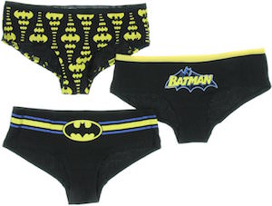 Women’s 3 Pairs Of Batman Glow In The Dark Panties