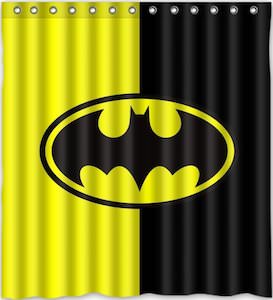 Batman Yellow And Black Logo Shower Curtain