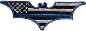 US Flag Batman Logo Patch