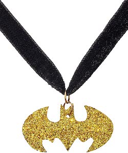 Gold Batman Symbol Chocker Necklace