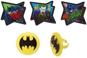 Batman And The Joker Cupcake Rings