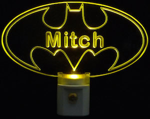 Personalize Batman Symbol Night Light