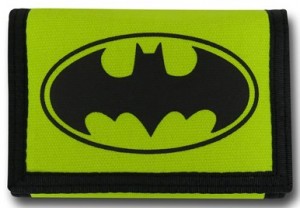 Bat Symbol Yellow Tri Fold Velcro Wallet