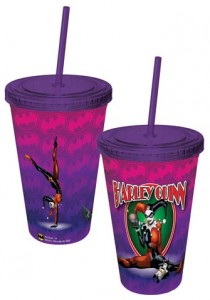 Harley Quinn Travel Cup With Lid And Straw
