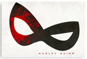 Harley Quinn Blood Splatter Mask Canvas