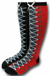 Harley Quinn Faux Lace Up Socks