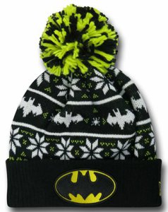 Batman Ugly Sweater Pom Pom Knit Hat