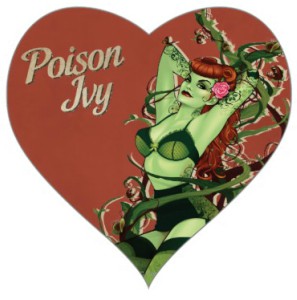 Poison Ivy Heart Sticker