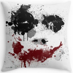 The Joker Paint Splatter Throw Pillow