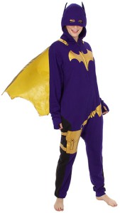 Batgirl Purple Brass Onsie Pajamas And Cape