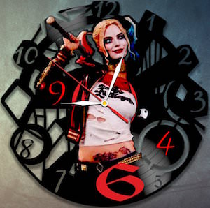 Harley Quinn Vinyl Record Wall Clock