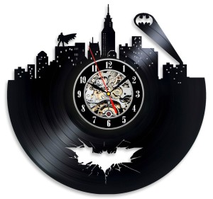 Batman Cityscape Vinyl Record Art Clock