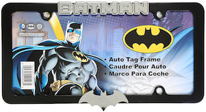 Batman License Plate Frame With Metal Logo