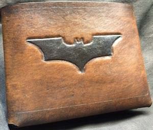 Leather Batman Logo Wallet