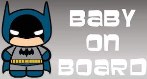 Batman Baby On Board Sticker