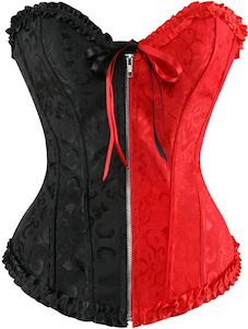 Harley Quinn Black And Red Corset Top
