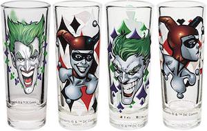 The Joker And Harley Quinn Glasses Set