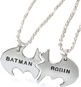 Batman And Robin Friends Necklace Set
