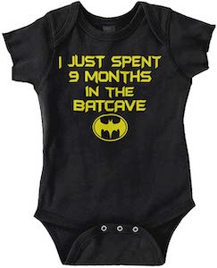 Batman 9 Months In The Bat cave Baby Bodysuit
